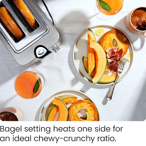 Chefman 2-Slice Digital Toaster, Pop-Up, Stainless Steel, Extra-Wide Slots For Bagels, Defrost, Reheat, Cancel Functions, Removable Crumb Tray