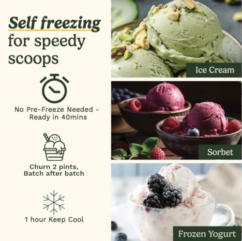 Cuisinart Ice Cream Maker Machine, Automatic, No Pre-Freezing, 1-Qt