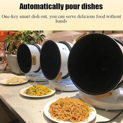 Auto Cooking Wok Fried Rice Machine, 8L 2000W Automatic Cooking Machine,3-Speed Pot Body Adjustment, Automatic Thermal Cleaning, Perfect for Christmas & New Year Parties