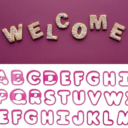 Pack of 108 Cookie Cutters Kit – Big Set of Plastic Cake Cookie Cutters Perfect Size Alphabet Numbers Holiday and Other Shapes for Baking Bento Box Bakeware for Holiday Birthday Party