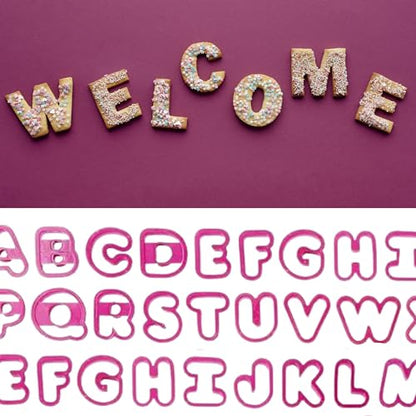 Pack of 108 Cookie Cutters Kit – Big Set of Plastic Cake Cookie Cutters Perfect Size Alphabet Numbers Holiday and Other Shapes for Baking Bento Box Bakeware for Holiday Birthday Party