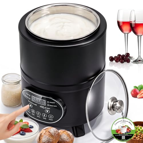 NEWTRY 8L/8.45qt Yogurt Maker, 110V Commercial Yogurt Maker Machine with Time and Temperature Control, Large Capacity Stainless Steel Inner Pot, for Dough Proofing, Rice Wine, Fruit Vinegar