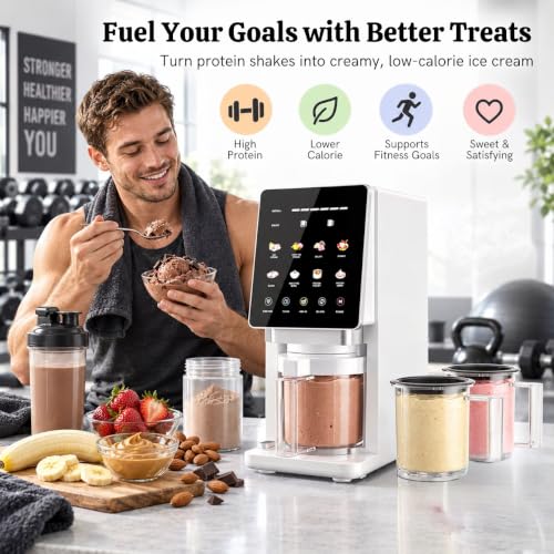 Ice Cream Maker Machine, 11-in-1 Frozen Dessert Machine with 3 Pints