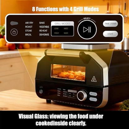 OLIXIS Electric Grill Indoor & Outdoor, 8-in-1 Multifunctional BBQ Grill