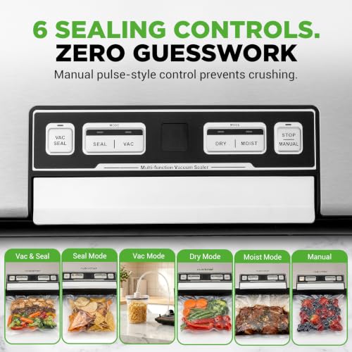 NutriChef Vacuum Sealer Machine with Removable Liquid Tray