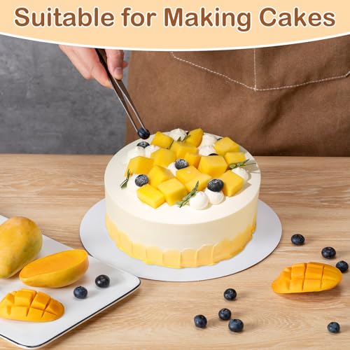 YUNZT 6 Pcs Cake Boards,White Cake Boards 10 inch Round,100%Food-graded Cardboard Cake Rounds,Waterproof and Oil-proof Cake Base for Cake DIY, Wedding, Birthday, Dessert, Pizza Decorating & Exhibition