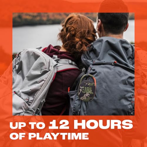 JBL Clip 5 - Ultra-Portable, Waterproof & Dustproof Bluetooth Speaker, Big JBL Pro Sound with Punchy bass, Integrated Carabiner, Up to 12 Hours of Play, Made in Part with Recycled Materials (Black)