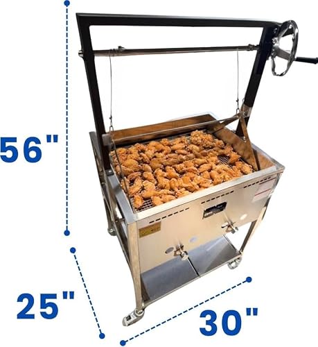 12 Gallon Propane Deep Fryer Cart | Basket Lift | Portable 4 Wheels | Stainless Steel | Outdoor Large Batch Frying for Chicken, Fish, and more | Turkey Fryer for Thanksgiving | Patent Pending