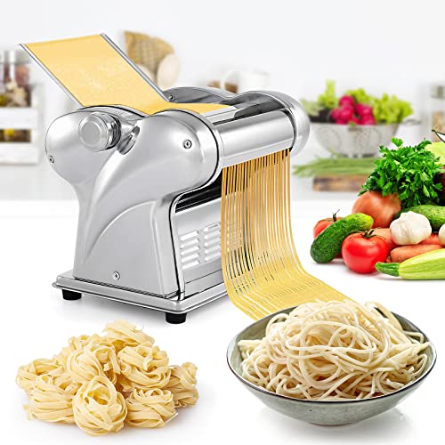 WICHEMI Electric Pasta Maker Machine Automatic Dough Pasta Roller 135W