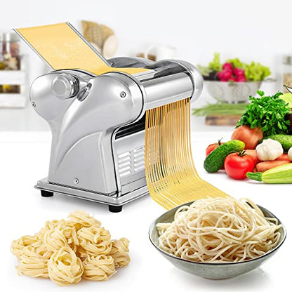 WICHEMI Electric Pasta Maker Machine Automatic Dough Pasta Roller 135W
