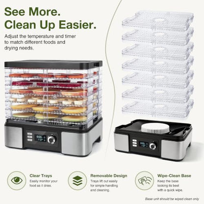Food Dehydrator Machine with 7 BPA-Free Trays for Jerky, Fruit & Herbs