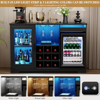 BROTTAR Large Coffee Bar Cabinet with Fridge (Fridge Included)