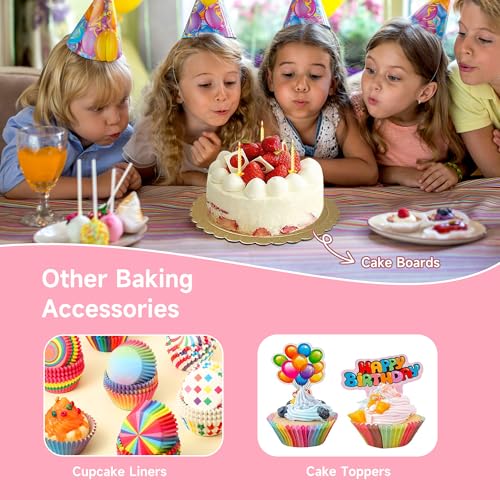 Cake Decorating Kit - Cake Turntable for Decorating with Baking Springform Pans, Cake Leveler, Numbered Piping Tips, 2 Spatulas, Baking Supplies Tools