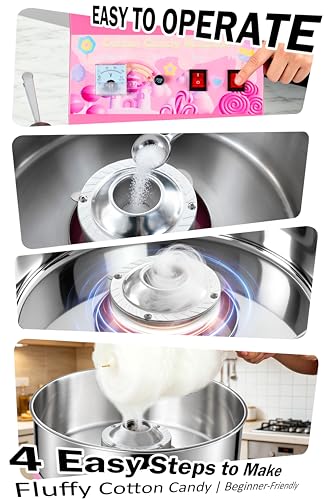 Commercial Cotton Candy Machine 1000W - 15" Stainless Steel Bowl