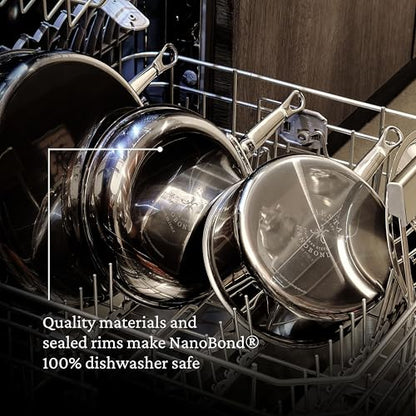 Hestan - NanoBond Collection - Stainless Steel Titanium Butter Warmer, Induction Cooktop Compatible, 0.75 Quart