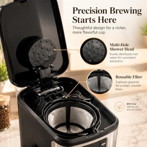 Sykaffe 12 Cup Programmable Coffee Maker,Drip Coffee Maker with 60oz Tank