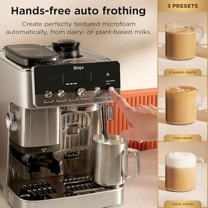 Ninja Luxe Café Mini Plus with AutoFroth, Amazon Exclusive Bone & Champagne