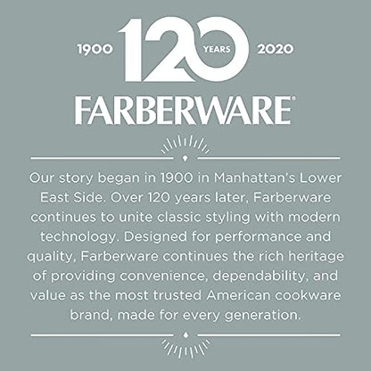 Farberware 21925 High Performance Nonstick Cookware Set / Pots and Pans Set Dishwasher Safe - 17 Piece, Silver