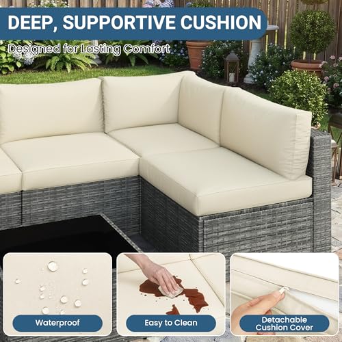 7 Pieces Outdoor Patio Furniture Set - Fit Small Spaces,Comfort,Sturdiness