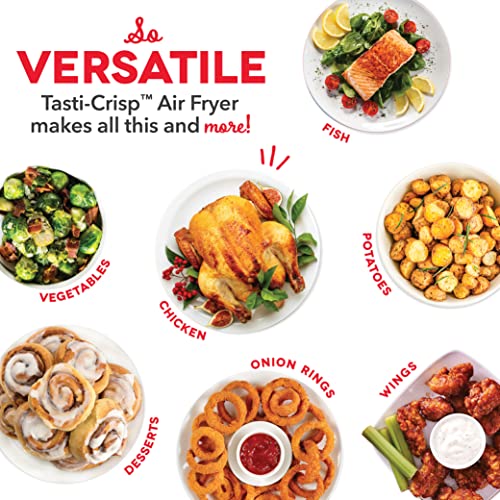 Dash Tasti-Crisp Small Air Fryer, 2.6 Quart, 1-2 People, Black