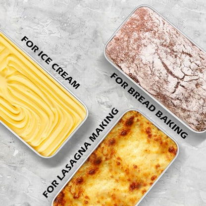 Leonyo 8 Pack Loaf Pans for Baking Bread, 9x5IN Stainless Steel Loaf Bread Pans Set for Homemade Meatloaf, Bananas, Brownies, Lasagnas, Dishwasher Oven Safe