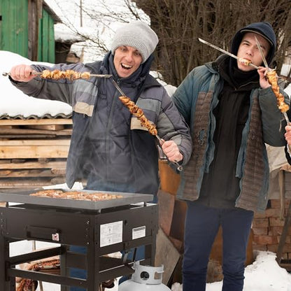 Royal Gourmet GB2000N 2 Burner Propane Gas Griddle, 23 Inch Flat Top Grill with 450 Sq. In. Cooking Area for Backyard and Tailgating, Black