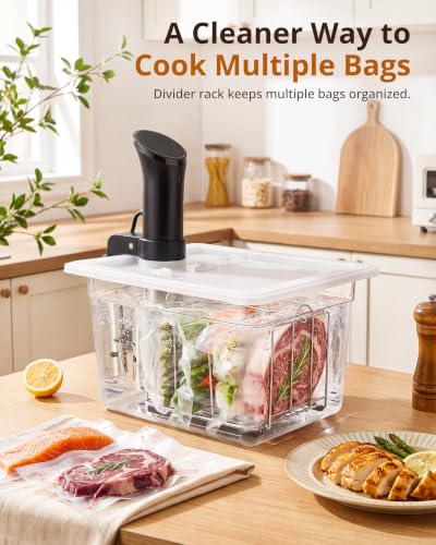EVERIE Sous Vide Container Set, 12 Qt with Lid & Adjustable Rack