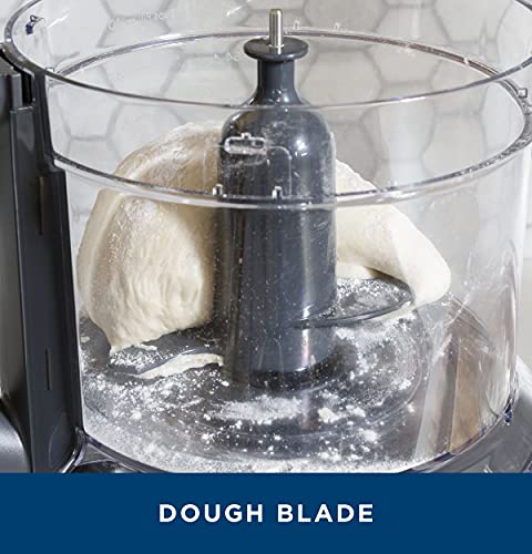 GE Food Processor, Large 12-Cup Vegetable Chopper for Shredding, Mincing, Dicing & Kneading Dough, 9 Stainless Steel Accessories, 550W Motor, 3 Speed, Dishwasher Safe