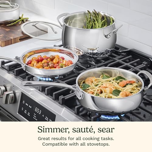 Cuisinart PureClad™ Triple Ply Stainless Steel 5.5 Qt. Saute Pan w/Cover
