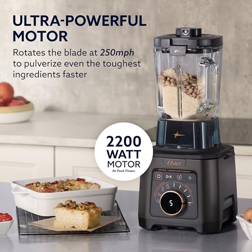 Titan Performance Blender for Smoothies, Salsa, and Soups, 84oz Glass Jar, 4 iBlend Preset Functions, 5 Manual Speeds, 2200-Watts, Reversible Motor Technology, Self-Cleaning Appliance