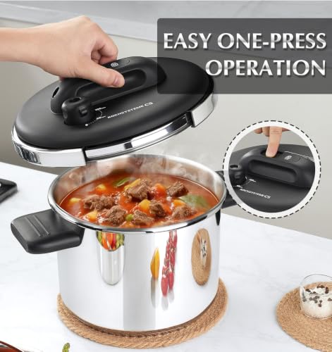 KOCH SYSTEME CS 4.2QT Stainless Steel Pressure Cooker, Olla de Presion