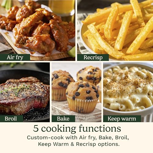 Cuisinart ClearView 4-Quart Air Fryer with Glass Basket and PFAS-Free Ceramic Nonstick Crisper Plate, 5 Cooking Functions, 2 Custom Presets, Adjustable Temperature up to 450°F, 3-Year Warranty, AFC-4