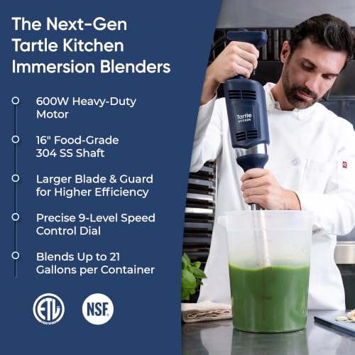 TK Commercial Immersion Blender 600W Heavy Duty for Restaurants Gen2-16"