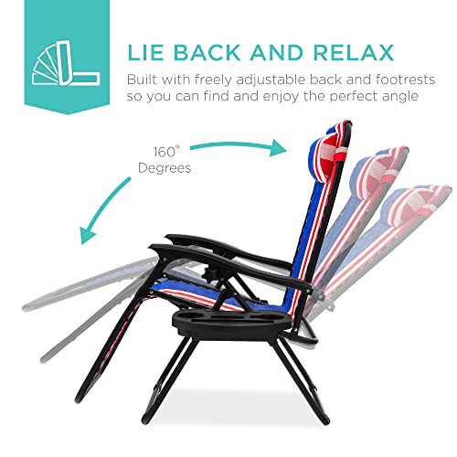 Best Choice Products Zero Gravity Chair Recliner, American Flag