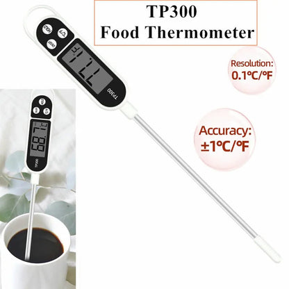 BAEMEFLE Candy Thermometer Digital Instant Read for Meat Kitchen Cooking Food Oil Deep Fry BBQ Grill Smoker (1, 9.4in)