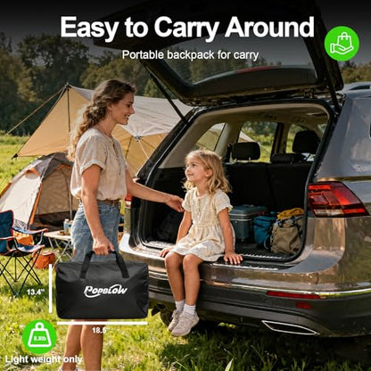 20Ft Portable Inflatable Projector Screen with Build-in Air Blower and Carry Bag, Double-Sided Projection Easy Set Up One-Piece Design Inflatable Screen Outdoor for Backyard Movie Night Pool Party