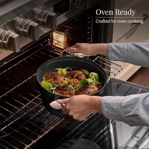 All-Clad 5 Quart 7-in-1 Electric Slow Cooker with Stainless Steel and Cast Iron, 1200W - Black Enamel Crock