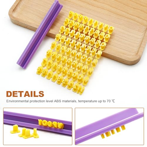 Hoypeyfiy 172 PCS Alphabet Number Symbols Cookie Cutters Set Biscuit Cake Impress Embosser Cutter Stamp Press DIY Embosser Mold for Cake Baking Clay