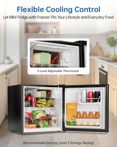 Frostorm 1.6 Cu Ft Mini Fridge with Freezer, Single Door Upright Freezer