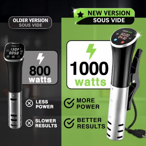 Sous Vide Cooker 1000W | Digital Sous Vide Machine with 30 Vacuum Seal Bags