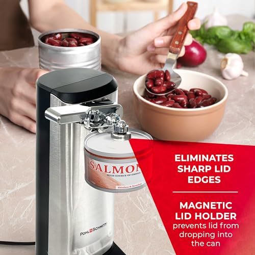 POHL SCHMITT Electric Can Opener with Knife Sharpener and Bottle Opener