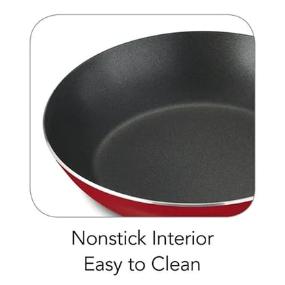 9-Piece Non-stick Cookware Set, Red