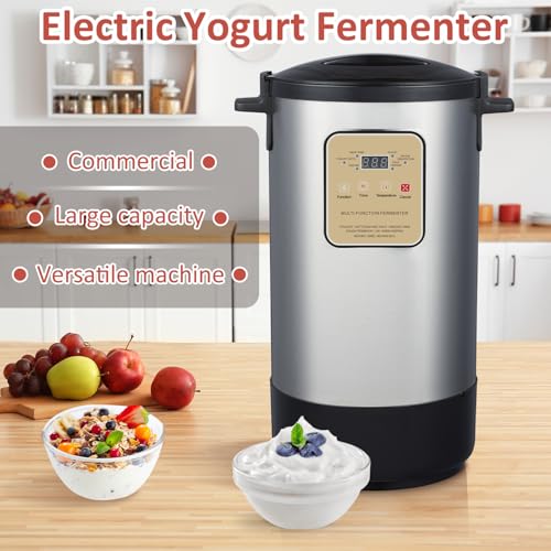 12L/12.68 qt Homemade Yogurt Maker, Commercial Yogurt Maker, Greek Yogurt Machine, Stainless Steel Inner Pot, Time and Temperature Control, for Commercial Home Organic Yogurt, Cheese, Fruit Wine