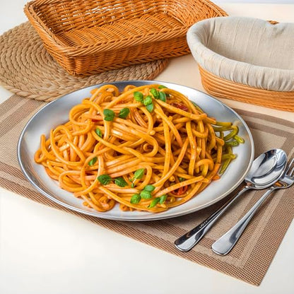 wutfuooo 8 Pieces 12 Inch Pizza Pans Bulk Stainless Steel Sets Round Bakeware Pizza Trays for Oven Kitchen Baking Home Restaurant Safe Sturdy Reusable Easy Clean