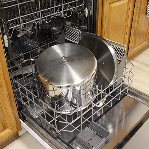 Camerons 20 Quart Stock Pot with Lid - 18/10 Professional Grade Tri-Ply Stainless Steel Stockpot - Commercial Grade Sauce Pot with Stick Resistant Interior, Stay Cool Handles & Induction Compatible