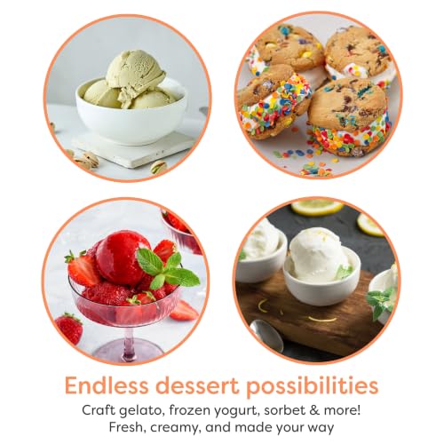 Nostalgia Electric Ice Cream Maker With 6 Qt Capacity - Old Fashioned Ice Cream Machine Makes Frozen Yogurt or Gelato in Minutes- Vintage Wooden Style Ice Cream Maker with Aluminum Canister