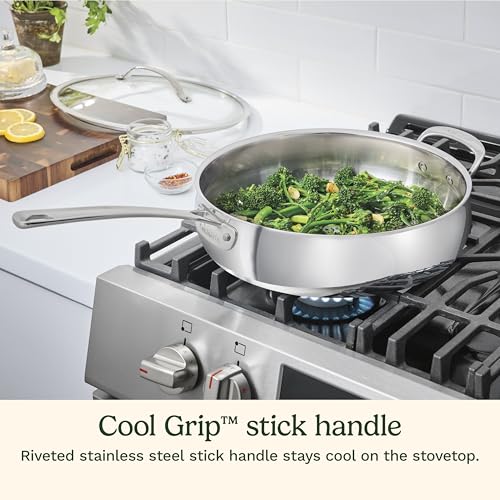 Cuisinart PureClad™ Triple Ply Stainless Steel 5.5 Qt. Saute Pan w/Cover