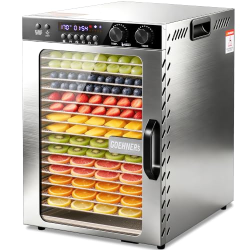 Commercial Food Dehydrator Machine 15 Trays, 1100W Fruit Dehydrator