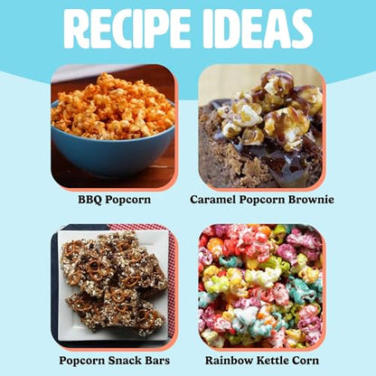 Tasty Hot Air Popcorn Popper, Healthy and Delicious Popcorn in Minutes, Fast and Easy-to-Use, Built-In Measuring Cup and Butter Warmer, 8 Cups, White