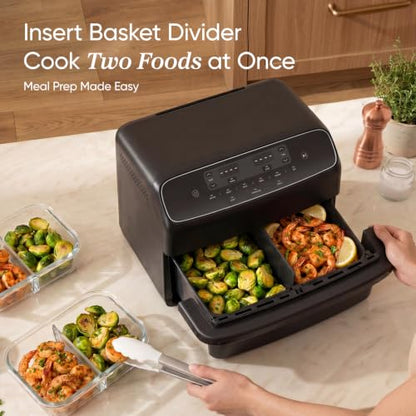 Cosori TWINFRY 9 QT Double Air Fryer, Removable Divider, PFAS-Free Ceramic